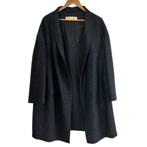 Marni wool longline open oversized jacket missing belt Sz 10 excellent condition